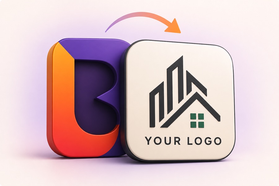 LeadBoard app identity changing into a real estate company's own branded app icon